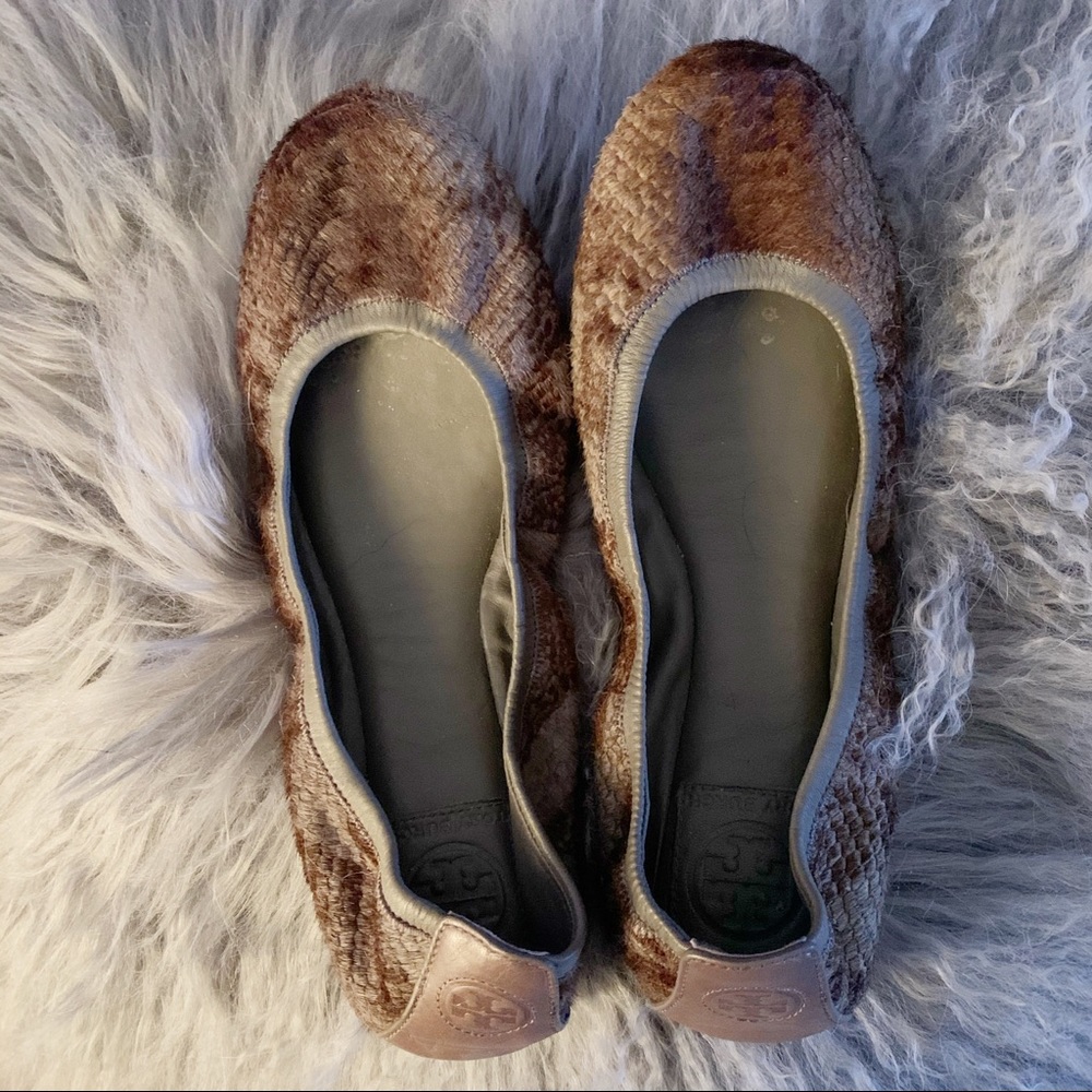Tory Burch “Fur” Ballet Flats Size 8.5 EUC